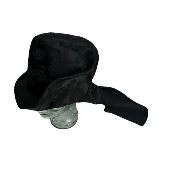 Bert Of LA Cali Vintage Victorian Witch Tear-drop Gothic Bridal Top Hat W/ Train - Picture 9 of 16